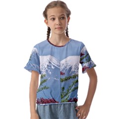 Mountain-mount-landscape-japanese Kids  Cuff Sleeve Scrunch Bottom Tee