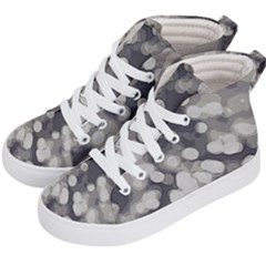 Gray Circles Of Light Kids  Hi-top Skate Sneakers by DimitriosArt