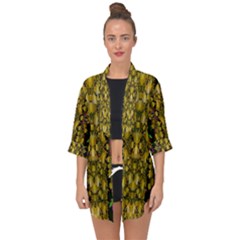 Fanciful Fantasy Flower Forest Open Front Chiffon Kimono by pepitasart