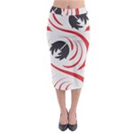 Folk flowers print Floral pattern Ethnic art Midi Pencil Skirt