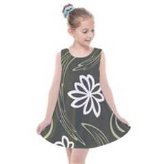 Folk Flowers Print Floral Pattern Ethnic Art Kids  Summer Dress by Eskimos