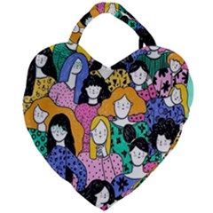 Women Giant Heart Shaped Tote by Sparkle