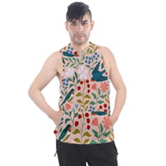 Floral Men s Sleeveless Hoodie by Sparkle