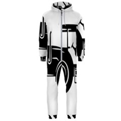 Black-farm-tractor-cut Hooded Jumpsuit (men)