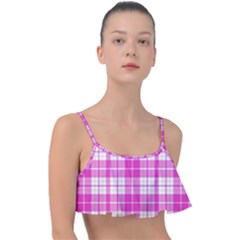 Pink Tartan Frill Bikini Top by tartantotartanspink