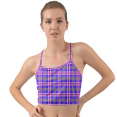 Tartan Purple Mini Tank Bikini Top