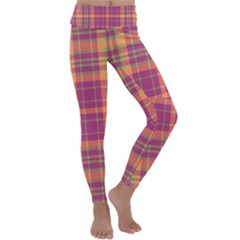 Tartan 9 Kids  Lightweight Velour Classic Yoga Leggings by tartantotartanspink