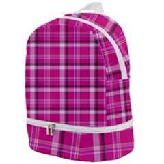 Pink Tartan-9 Zip Bottom Backpack by tartantotartanspink2