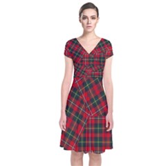 Boyd Modern Tartan Short Sleeve Front Wrap Dress