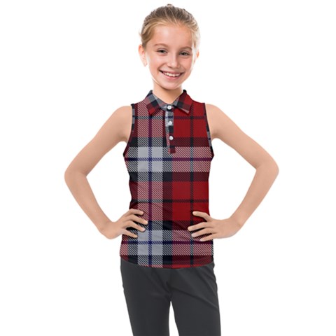 Brodie Dress Tartan Kids  Sleeveless Polo Tee by tartantotartansred