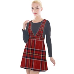 Brodie Clan Tartan 2 Plunge Pinafore Velour Dress by tartantotartansred