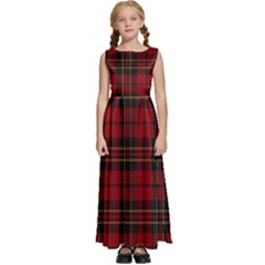 Brodie Clan Tartan Kids  Satin Sleeveless Maxi Dress by tartantotartansred