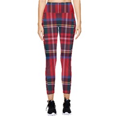 Stewart Royal Modern Tartan Pocket Leggings  by tartantotartansreddesign