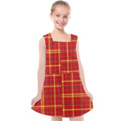 Tartan And Plaid 10 Kids  Cross Back Dress by tartantotartansreddesign