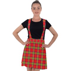 Tartan And Plaid 3 Velvet Suspender Skater Skirt by tartantotartansreddesign