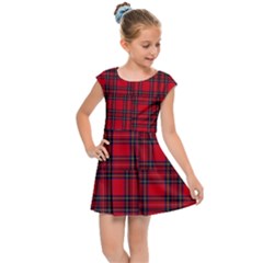 Royal Stewart Tartan Kids  Cap Sleeve Dress by tartantotartansreddesign