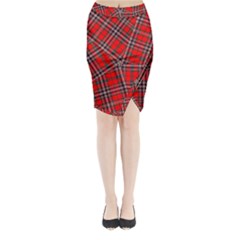 Macfarlane Modern Heavy Tartan Midi Wrap Pencil Skirt by tartantotartansallreddesigns