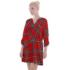 Macfarlane Modern Heavy Tartan Open Neck Shift Dress by tartantotartansallreddesigns