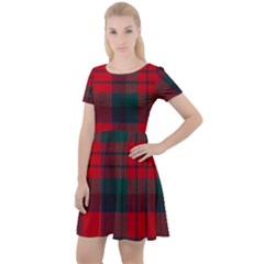 Macduff Modern Tartan Cap Sleeve Velour Dress  by tartantotartansallreddesigns