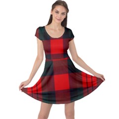 Macduff Modern Tartan 2 Cap Sleeve Dress by tartantotartansallreddesigns