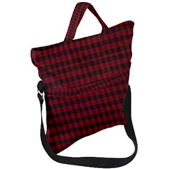 Tartan Red Fold Over Handle Tote Bag