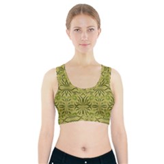 Floral Folk Damask Pattern Fantasy Flowers  Sports Bra With Pocket by Eskimos