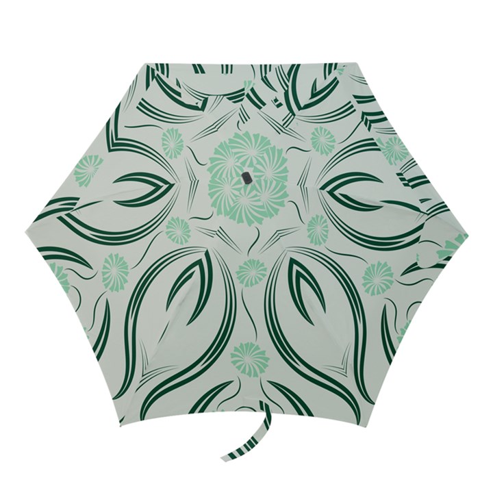 Folk flowers print Floral pattern Ethnic art Mini Folding Umbrellas