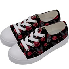 Cranes N Roses Kids  Low Top Canvas Sneakers by HWDesign