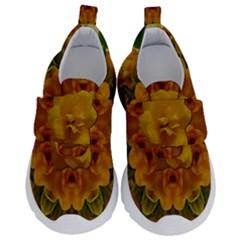 Tropical Spring Rose Flowers In A Good Mood Decorative Kids  Velcro No Lace Shoes by pepitasart