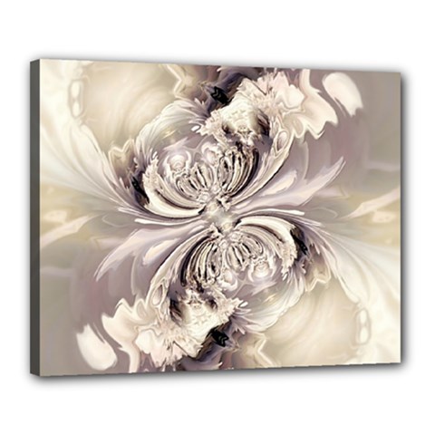 Fractal Feathers Canvas 20  X 16  (stretched) by MRNStudios