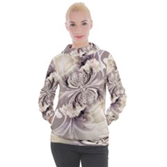 Fractal Feathers Women s Hooded Pullover by MRNStudios