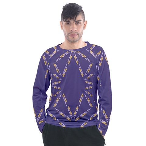 Abstract Pattern Geometric Backgrounds   Men s Long Sleeve Raglan Tee by Eskimos