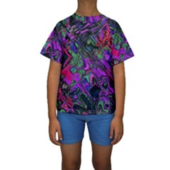 Neon Aquarium Kids  Short Sleeve Swimwear by MRNStudios