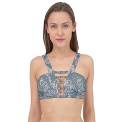 Seaweed Mandala Cage Up Bikini Top by MRNStudios