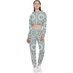 Mandala  Cropped Zip Up Lounge Set by zappwaits