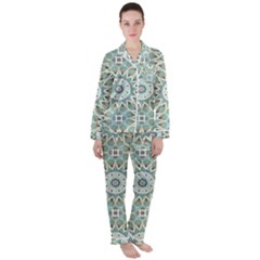 Mandala  Satin Long Sleeve Pajamas Set by zappwaits