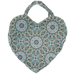 Mandala  Giant Heart Shaped Tote