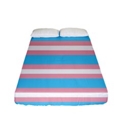 Trans Flag Stripes Fitted Sheet (full/ Double Size) by WetdryvacsLair