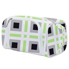 Agender Flag Plaid Toiletries Pouch by WetdryvacsLair