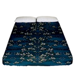 Waterlilies In The Calm Lake Of Beauty And Herbs Fitted Sheet (california King Size) by pepitasart