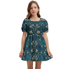 Waterlilies In The Calm Lake Of Beauty And Herbs Kids  Short Sleeve Dolly Dress by pepitasart