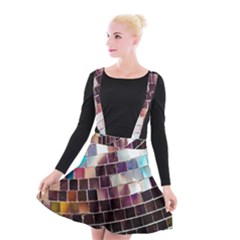 Funky Disco Ball Suspender Skater Skirt by essentialimage365