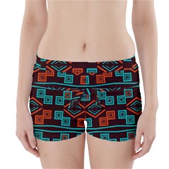 Abstract Pattern Geometric Backgrounds   Boyleg Bikini Wrap Bottoms by Eskimos