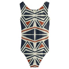 Abstract Geometric Design    Kids  Cut-out Back One Piece Swimsuit by Eskimos