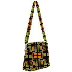 Abstract Geometric Design    Zipper Messenger Bag by Eskimos