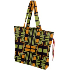 Abstract Geometric Design    Drawstring Tote Bag by Eskimos