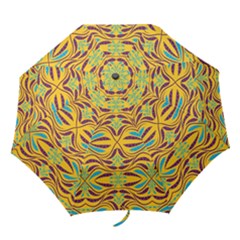 Folk Flowers Print Floral Pattern Ethnic Art Folding Umbrellas by Eskimos