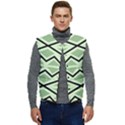 Abstract pattern geometric backgrounds Men s Short Button Up Puffer Vest	 View1
