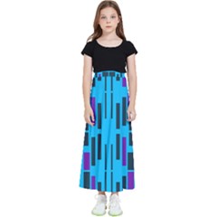 Abstract Pattern Geometric Backgrounds Kids  Flared Maxi Skirt by Eskimos