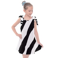 Zebra Lines Kids  Tie Up Tunic Dress by FunDressesShop